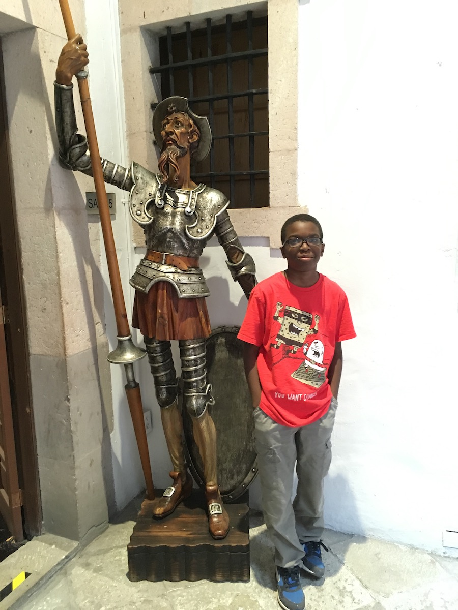 Don Quixote and the boy