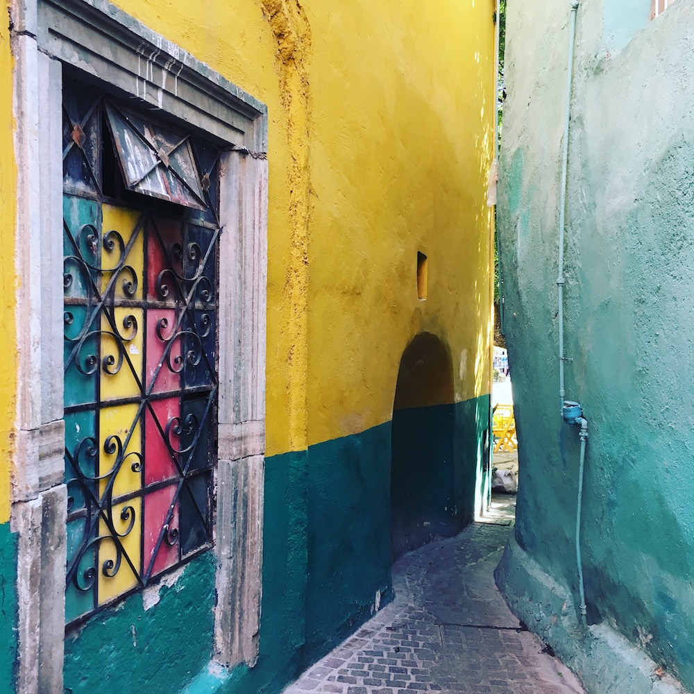 Beautiful colorful alley way